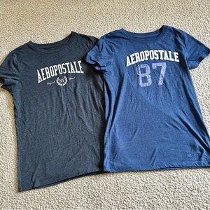Set of 2 Women’s Aeropostale Charcoal and Navy Tees size M medium